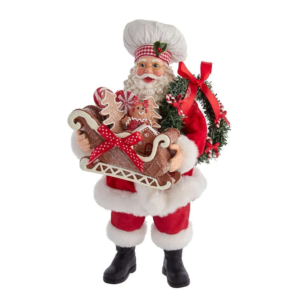 Kurt 10.5-Inch Fabriché Chef Sleigh Adler with Santa Gingerbread