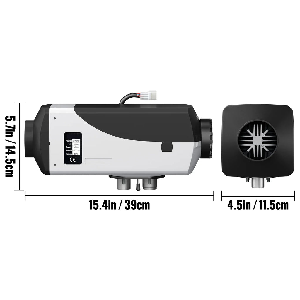 and RV Remote Parking and Heater Air Boats Heater Thermostat Heater LCD 12V SKYSHALO Diesel Diesel with Trailer Diesel Bus Motorhomes 10L Control 5KW Tank for Muffler