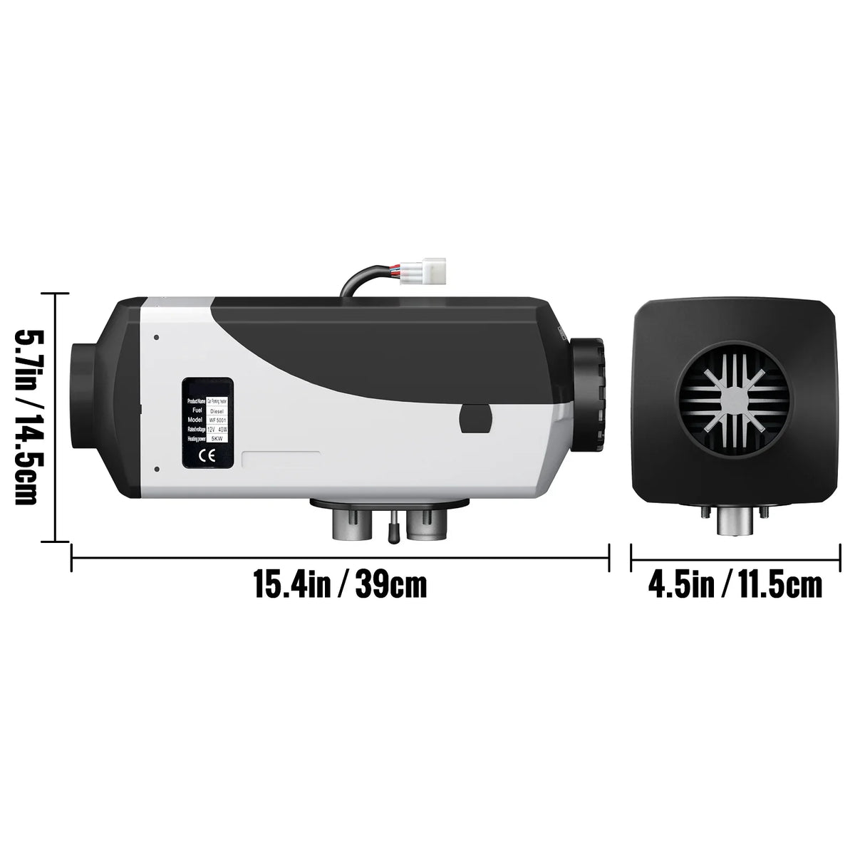 and RV Remote Parking and Heater Air Boats Heater Thermostat Heater LCD 12V SKYSHALO Diesel Diesel with Trailer Diesel Bus Motorhomes 10L Control 5KW Tank for Muffler