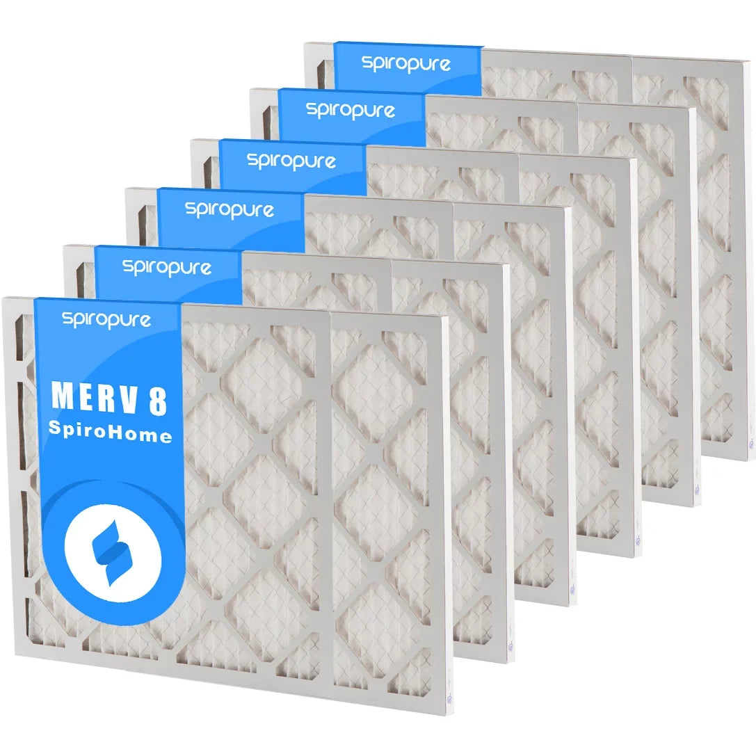 Pleated Made Air (6 SpiroPure 8 Pack) USA 20X36X1 Filters in MERV -