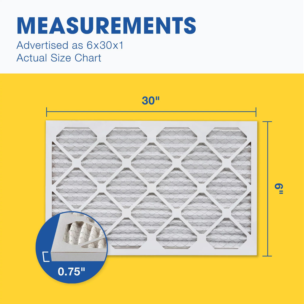 Furnace Air 13 Aerostar Pleated 6x30x1 Filter, 4 Pack Filter, Air MERV AC
