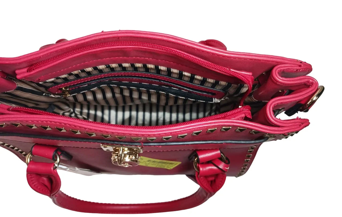 Women's Bag Jenna Red Blue Couture Tote Ruby