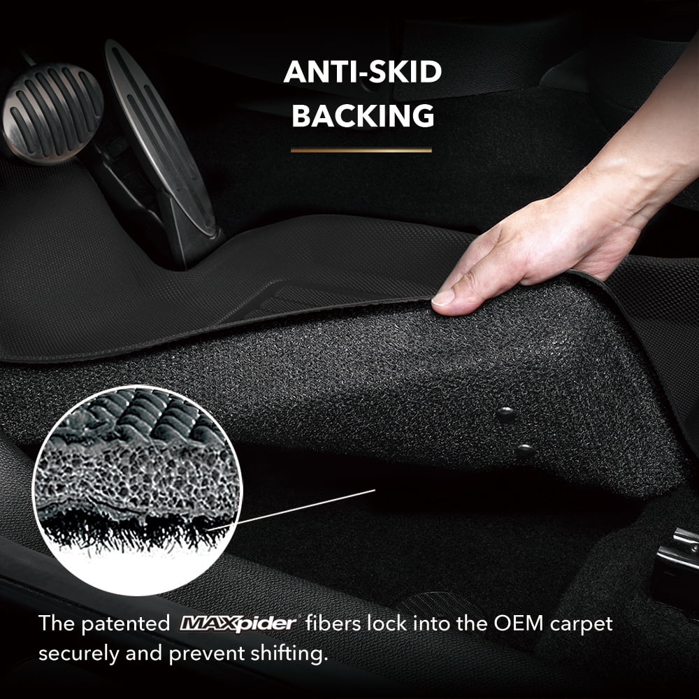 3D compatible MAXpider 2016-2022 KAGU Mat Row HYBRID RX/RX with Second LEXUS - Floor (BLACK)