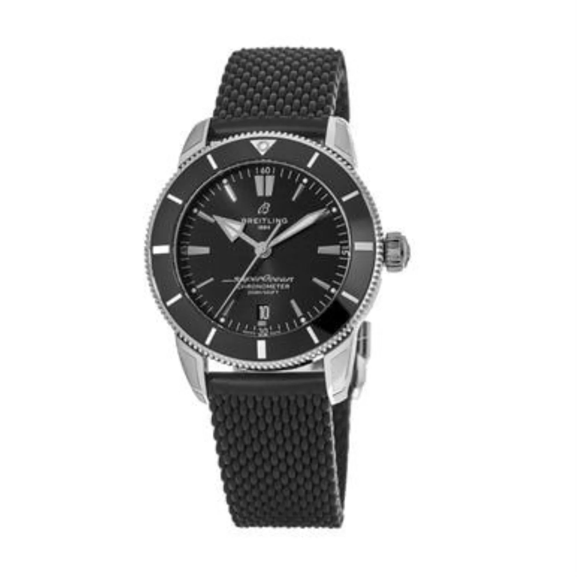 Chronometer Heritage II 44 mm Dial - Watch AB2030121B1S1 Breitling Black Men's Rubber Superocean Black