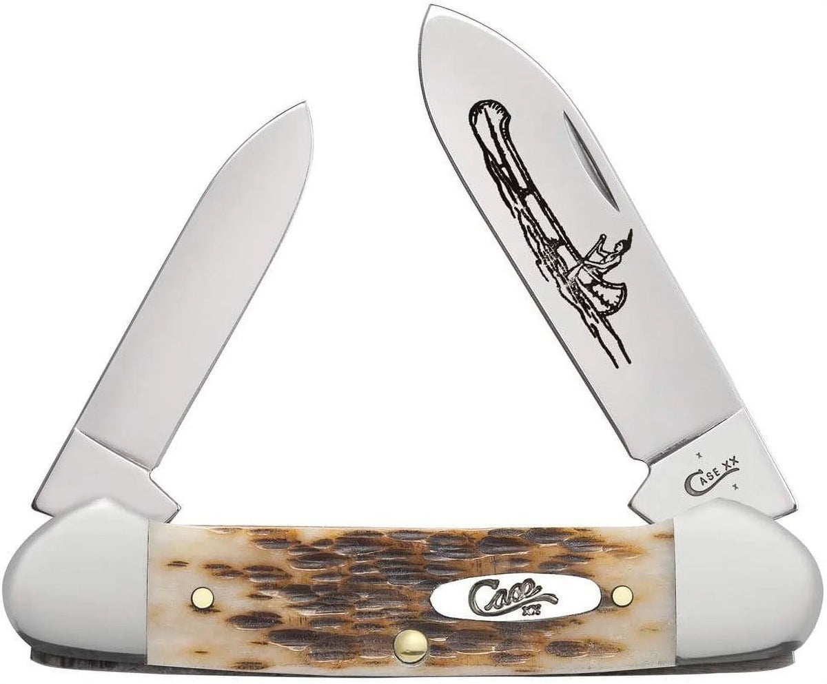 Amber Case Pocket Canoe Knife CV Bone