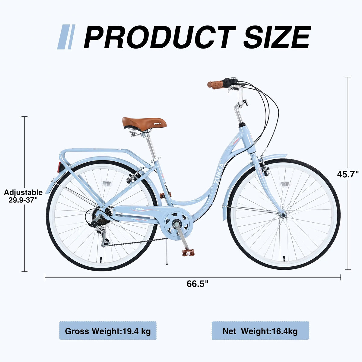 Blue Bike 7-Speed 26" Women, for Adult