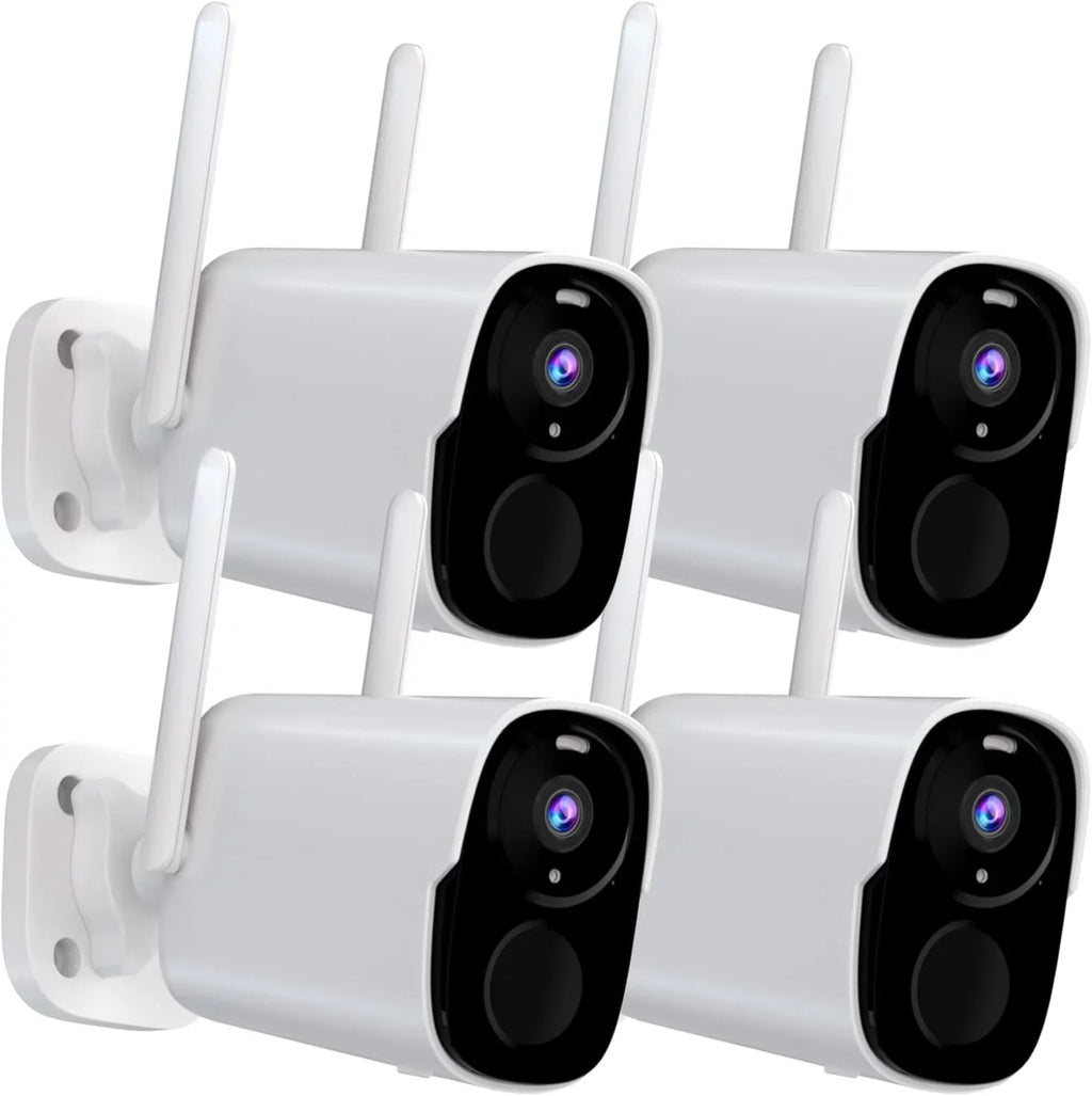 Cloud/SD 2K Color Security Cameras with Spotlight Night Home Audio, Motion - Camera WiFi Cameras Wireless Vision to Siren 2-Way Security, 256G) AI Alarm (up Detection Outdoor for QHD 4Pack Wireless