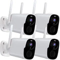 Cloud/SD 2K Color Security Cameras with Spotlight Night Home Audio, Motion - Camera WiFi Cameras Wireless Vision to Siren 2-Way Security, 256G) AI Alarm (up Detection Outdoor for QHD 4Pack Wireless