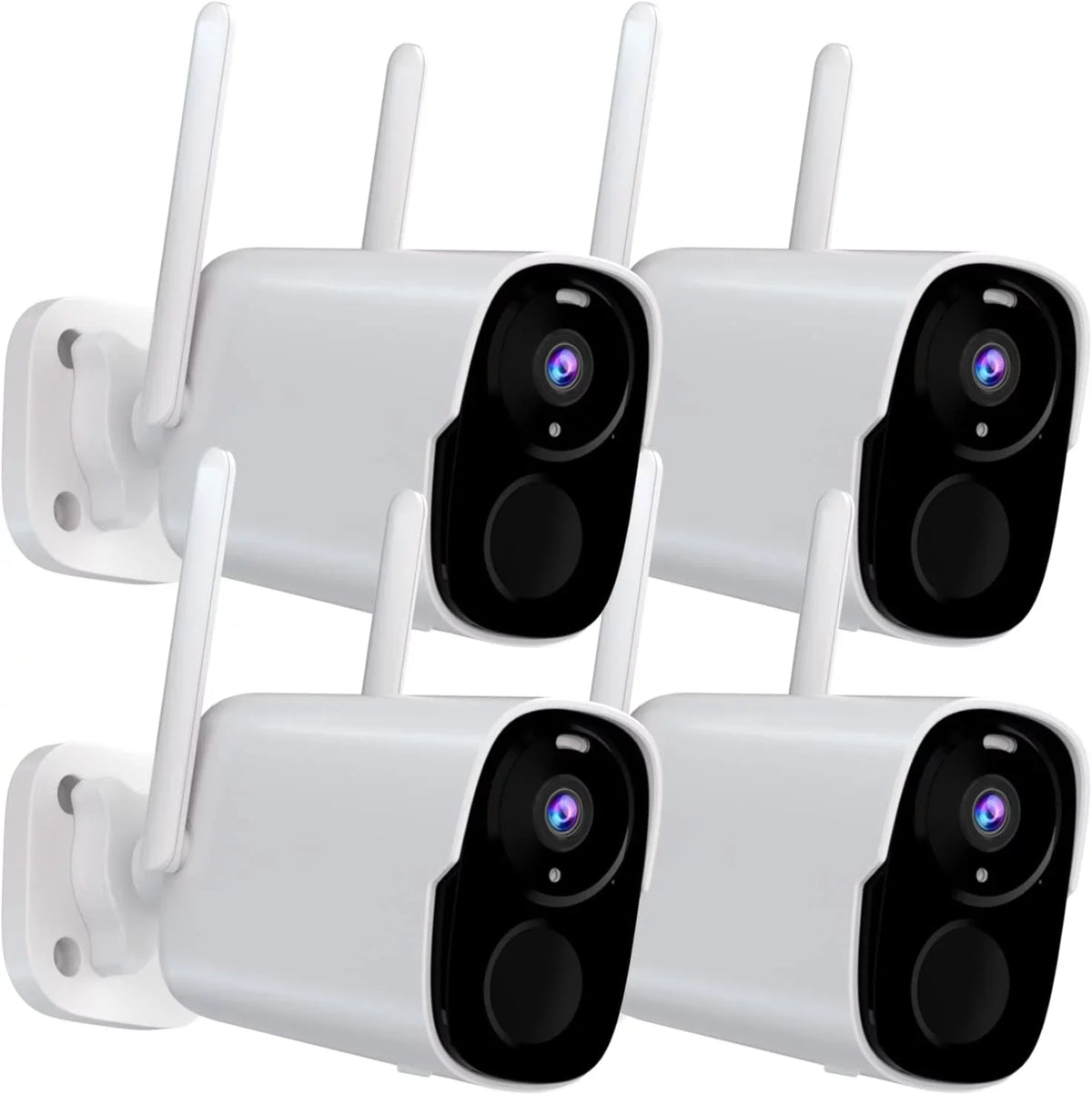 Cloud/SD 2K Color Security Cameras with Spotlight Night Home Audio, Motion - Camera WiFi Cameras Wireless Vision to Siren 2-Way Security, 256G) AI Alarm (up Detection Outdoor for QHD 4Pack Wireless
