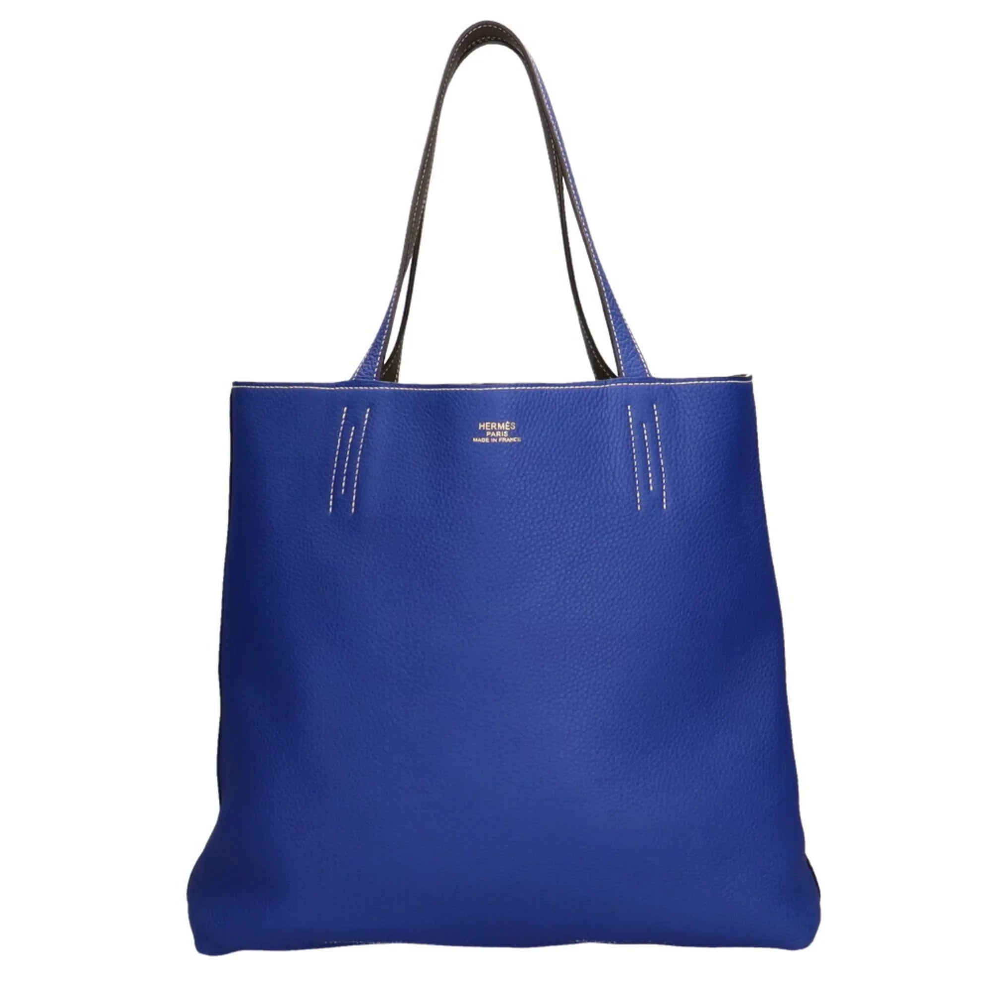 Tote Hermes Clemence Etain Double Sense Pre-Owned Women's Bag HERMES (Good) Taurillon