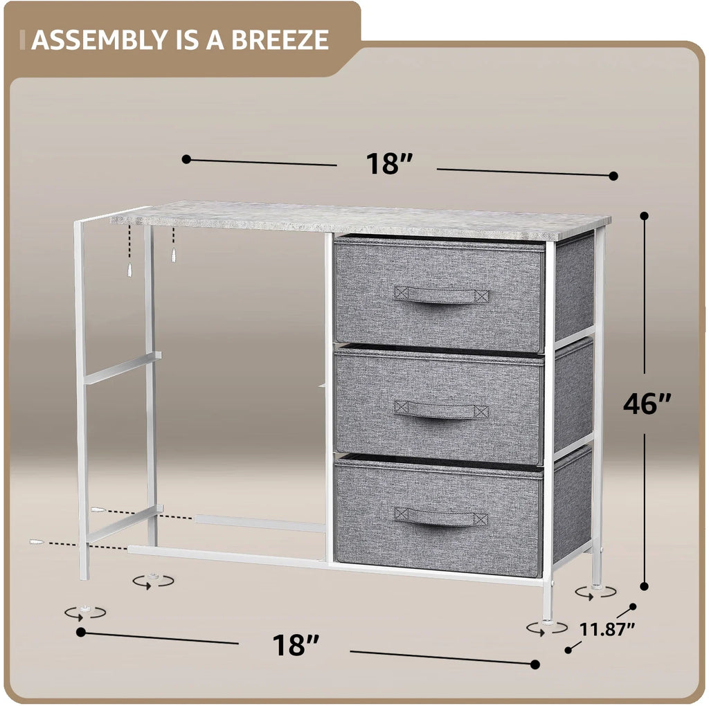 Steel Sorbus 5-Drawer Dresser: Closet Organization, Bedroom, Hallway, Frame, Gray