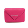 Pre-Owned Mini 391446 Paper Wallet Pink Women's (tri-fold) Balenciaga Wallet (Good) Leather