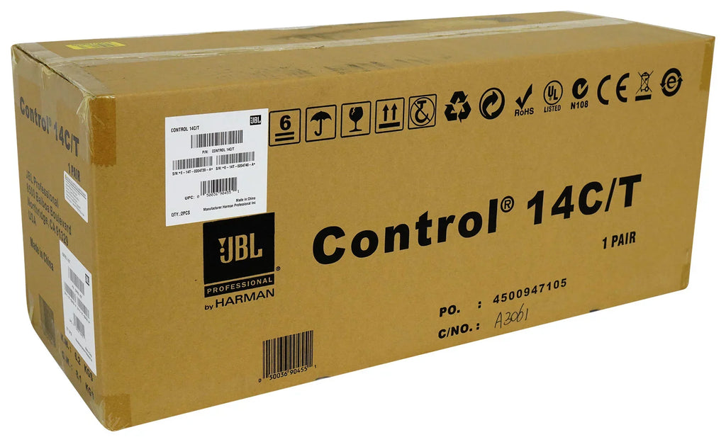 For Restaurant/Bar/Cafe CONTROL Speakers+Receiver 6) 14C/T 4" In-Ceiling Amp JBL