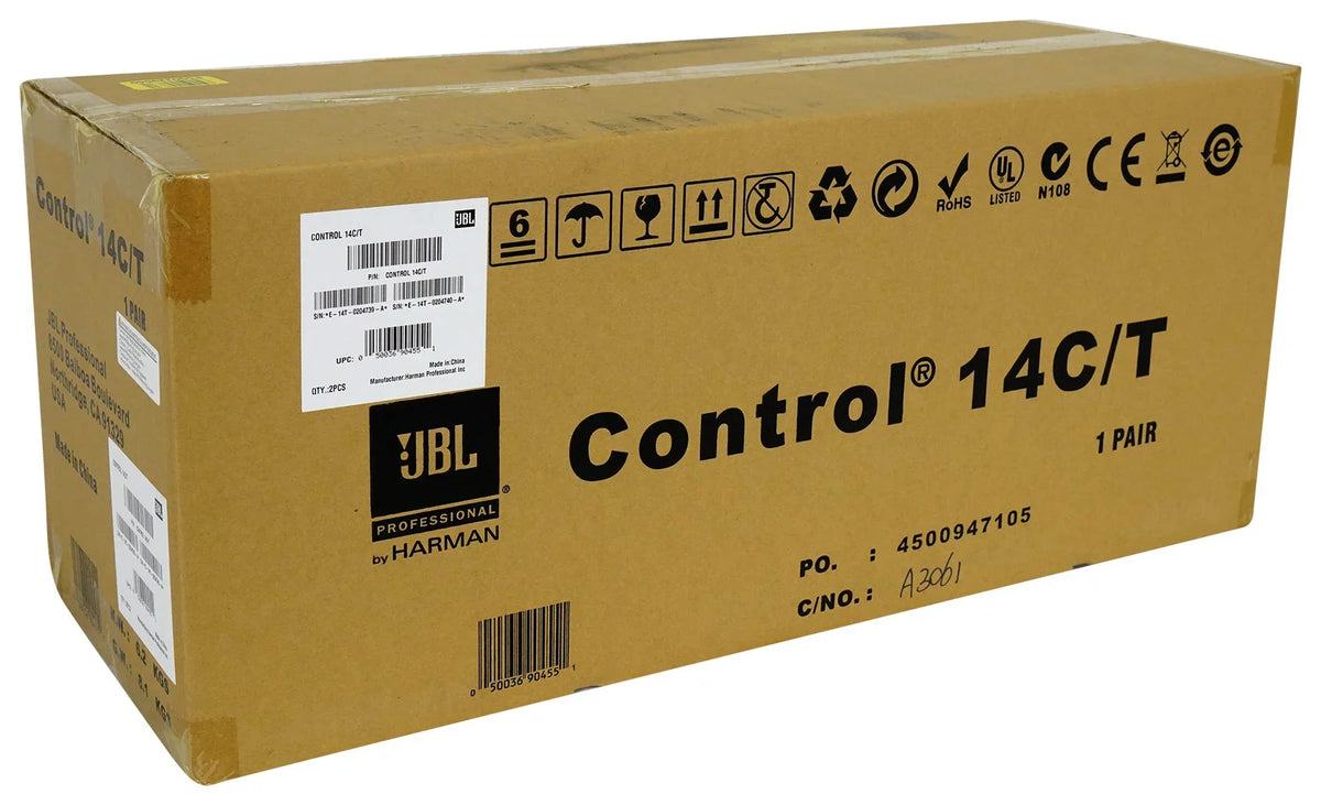 For Restaurant/Bar/Cafe CONTROL Speakers+Receiver 6) 14C/T 4" In-Ceiling Amp JBL