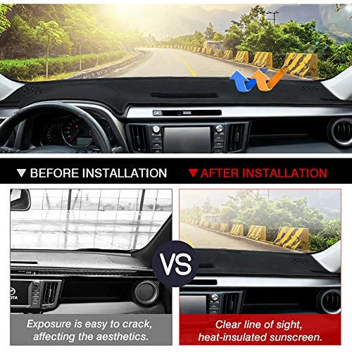 Toyota for Cartist 2013-2018 Sunshade No Nonslip Mat Mat Suede Dashboard Glare Dash RAV4 Protector Cover Dash