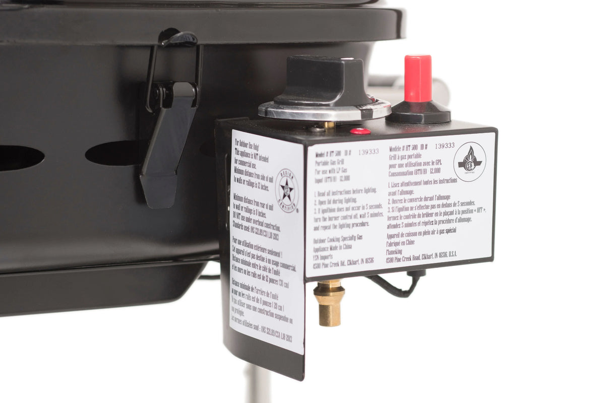 Flame YSNHT400 Mounted Motorhome System, Black, with Bracket Grill King RV/Trailer Gas Grill BBQ
