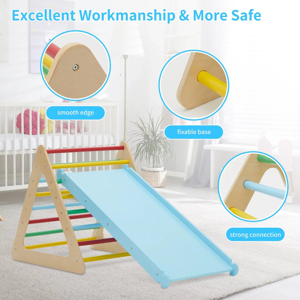 play triangle Set toys playground 1 walking, in with play indoor 5 climbing 2 gym of toddler climbing triangle Ramp wooden Climber for sliding 2 and and 5 equipment for 1 toddler, indoor for square