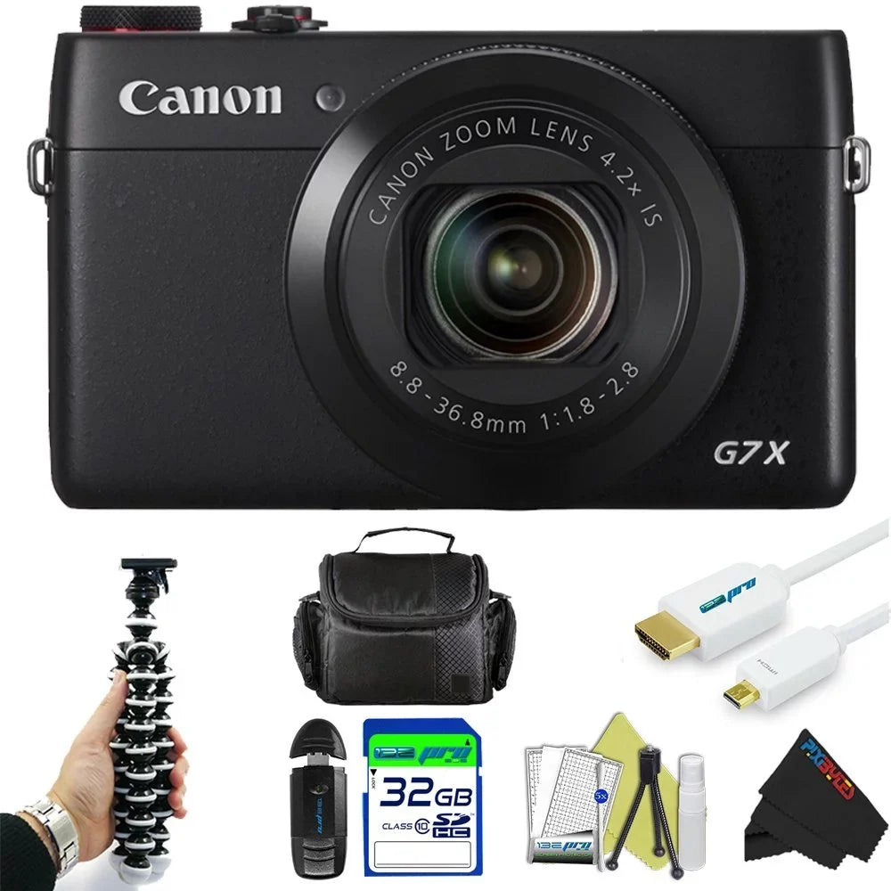Camera Canon Pixi-Basic G7 X PowerShot Accessory + Digital Bundle