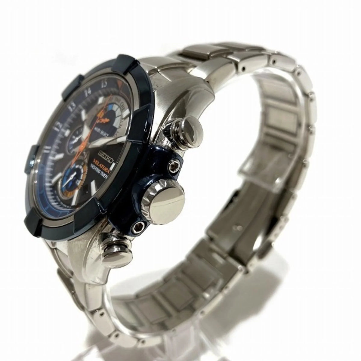 Velatura New) Chronograph Timer Pre-Owned Seiko Watch Quartz (Like Men's Yachting 7T84-0AE0