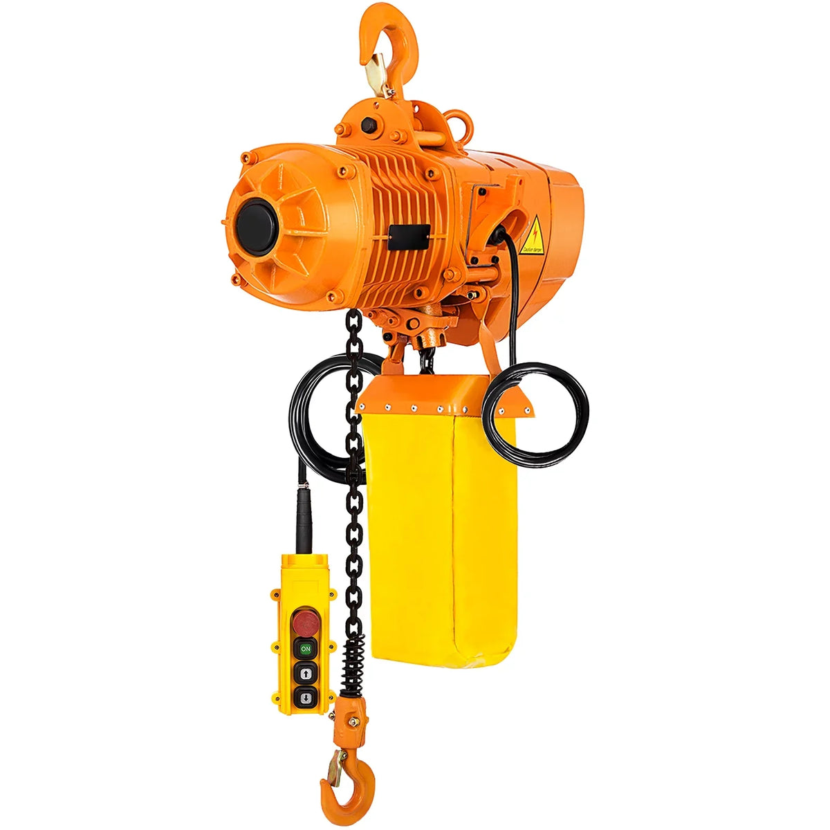 VEVOR G80, Chain Logistics, Ton 2200LBS/10FT Pendant Hoist, Double Factories Lift Phase 1 Single Chain Control Hoist Electric Electrical and Agriculture Height for 110V with with Hook, Chain Mount
