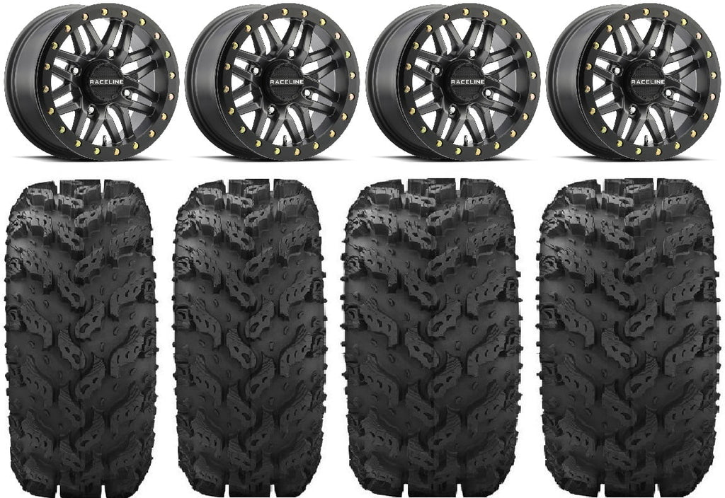 FXT Kawasaki Pro 14" Reptile Gm Ryno Tires Mule 26" Wheels Raceline Bdlk