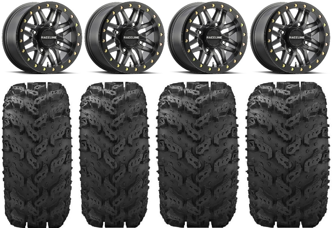 FXT Kawasaki Pro 14" Reptile Gm Ryno Tires Mule 26" Wheels Raceline Bdlk