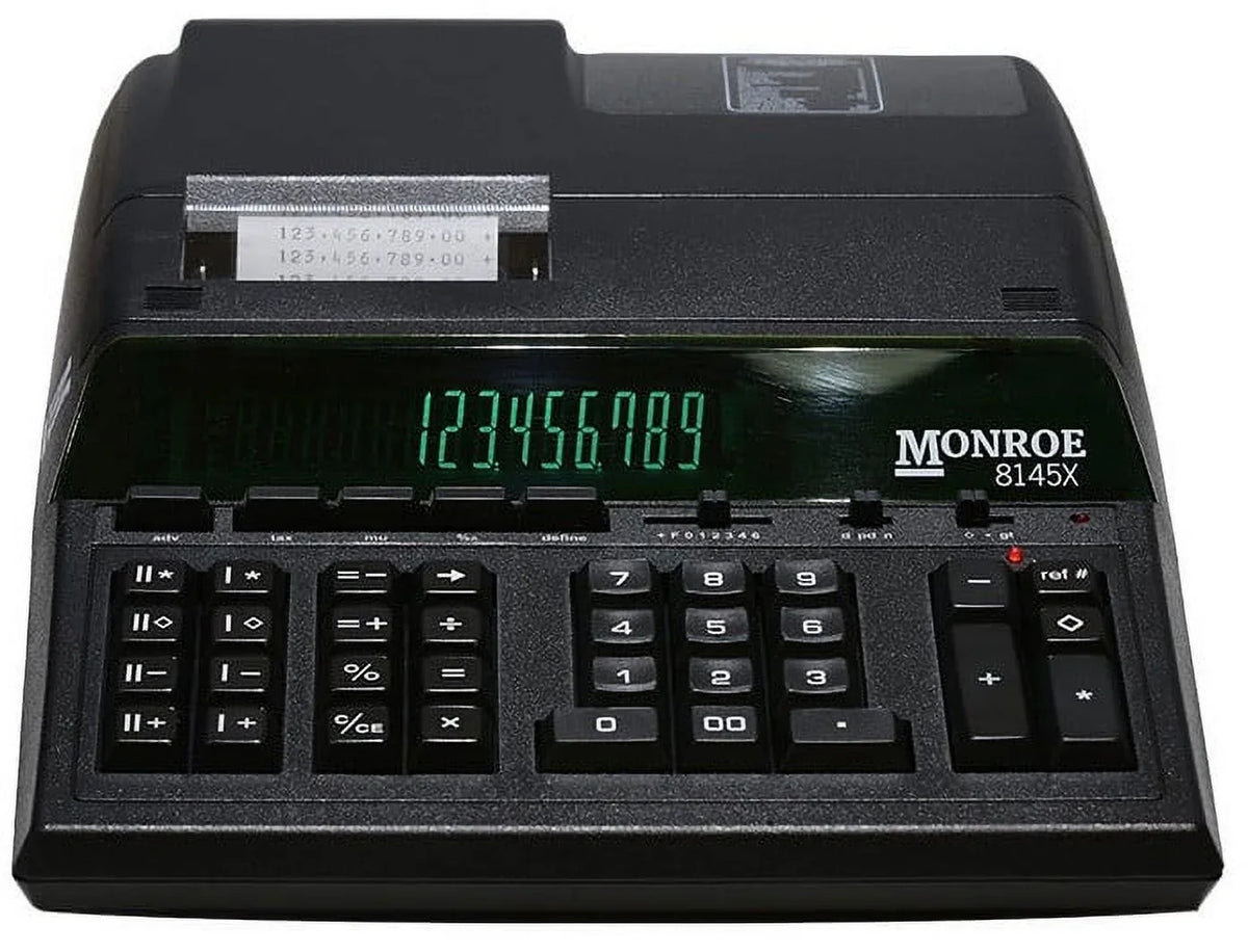 Large Monroe for Big Calculator 14-Digit 8145X Budgets Display Printing With