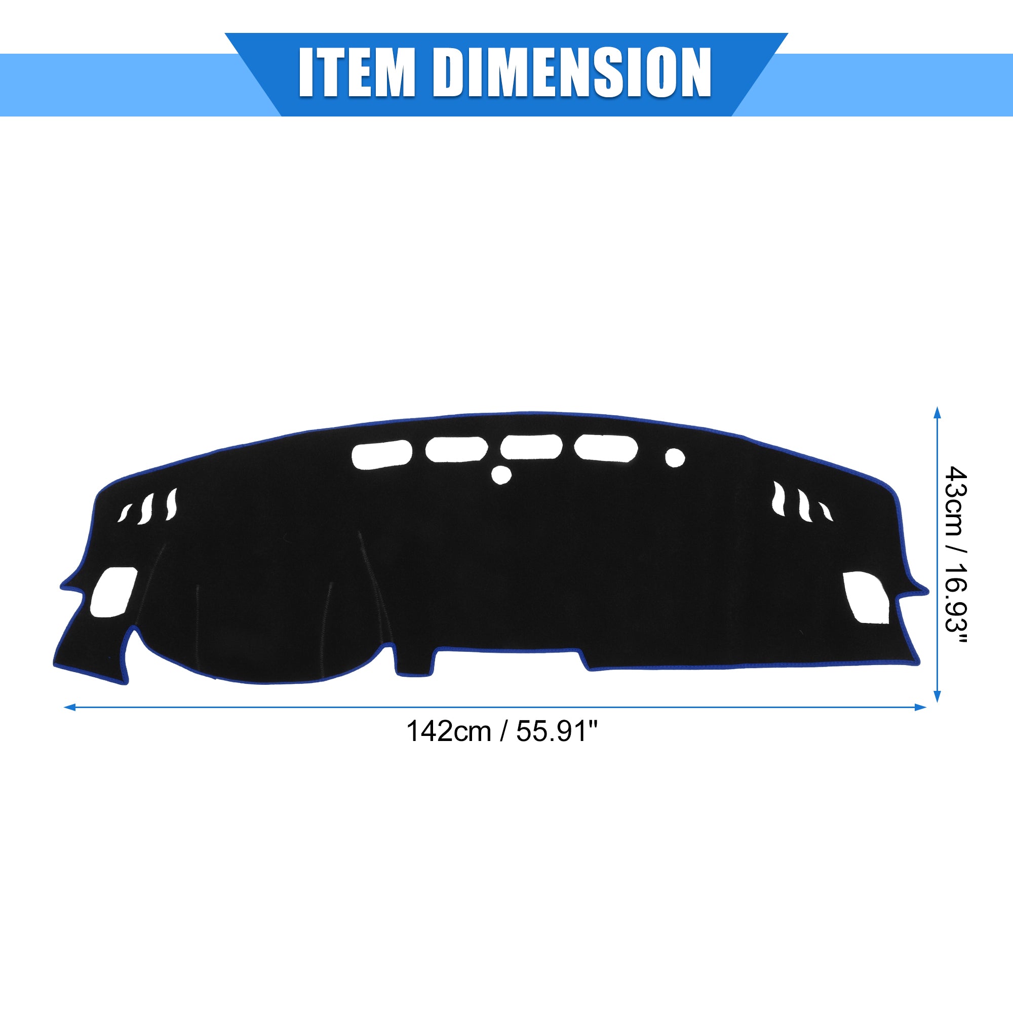 Dashboard Protective Polyester Console Bargains Cover Center Kicks Nissan Compatible Blue for Car Unique 2017-2020