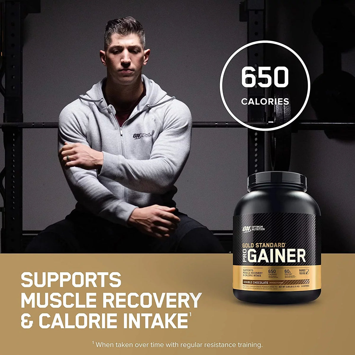 Protein 5.09 Protein, Optimum Vanilla 60 Powder, Gold g Standard lb, Servings Pro Gainer Custard, 14 Nutrition,