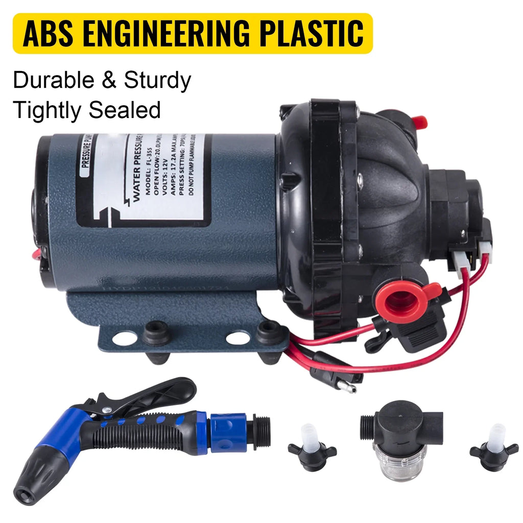 Rv Minute Yacht BENTISM GPM for Automatic Gallons Diaphragm Hose Pumps Caravan Foot 5.3 Water 12V Washdown Pump Pump Boats 25 PSI Pump 5.5 70 RV Marine Coiled Per with Water