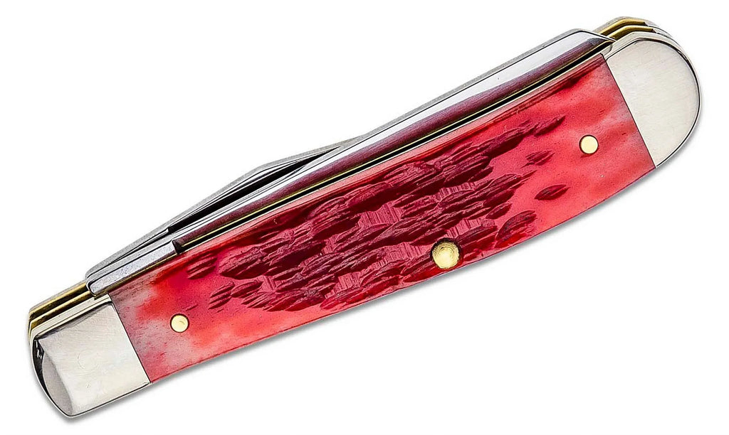 Steel Bone Seed Mini Red Dark 31952 Case Jigged Carbon Peach Knife Trapper XX Knives Pocket