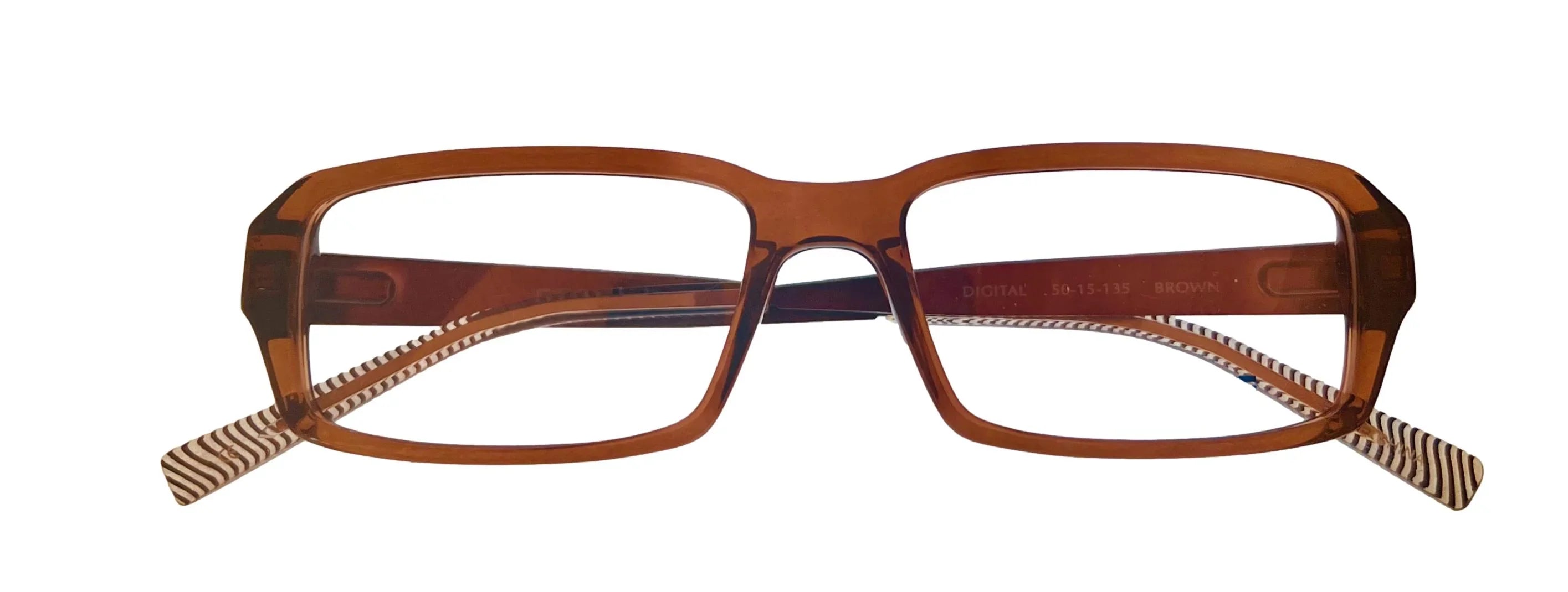 Eyeglass Frame Converse Brown Digital Soft Rectangle Ophthalmic Mens Plastic