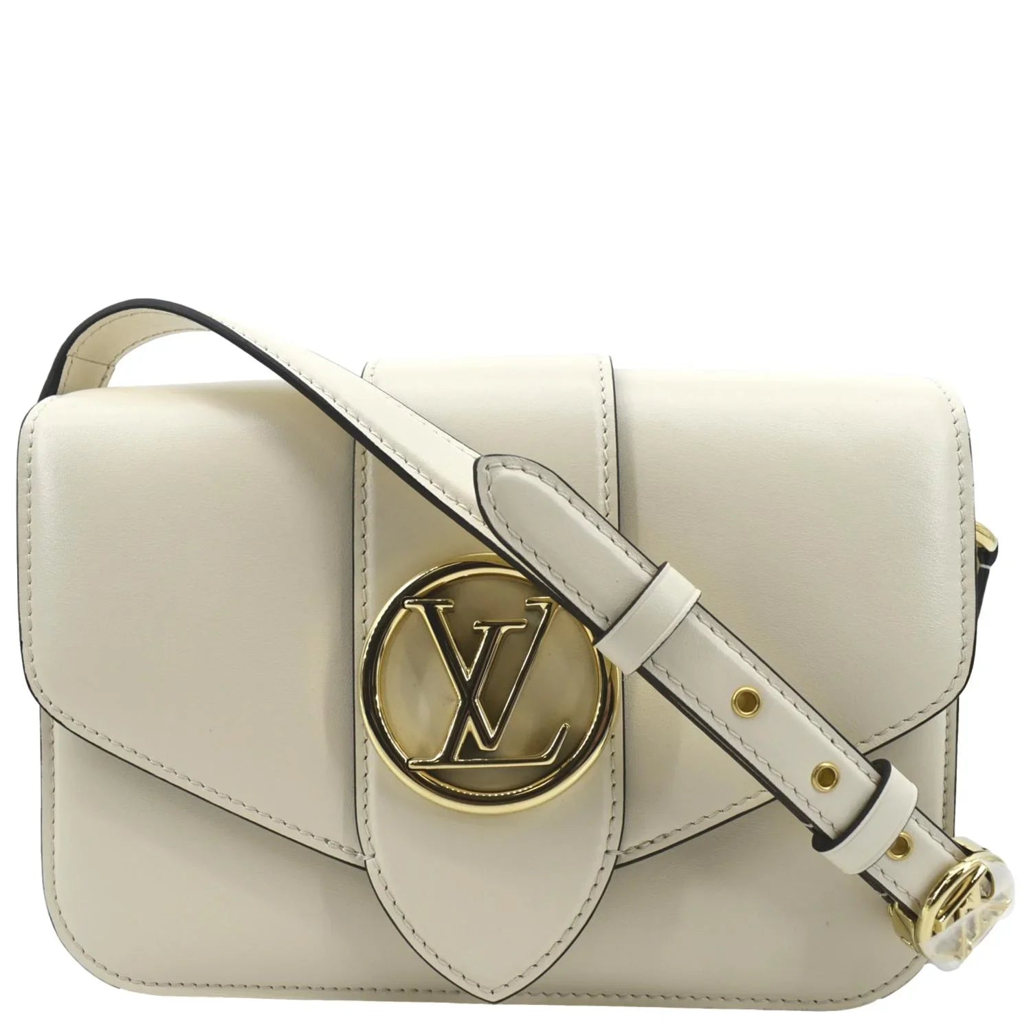 Shoulder Creme Leather LOUIS Calfskin 9 Pont Bag VUITTON Pre-owned