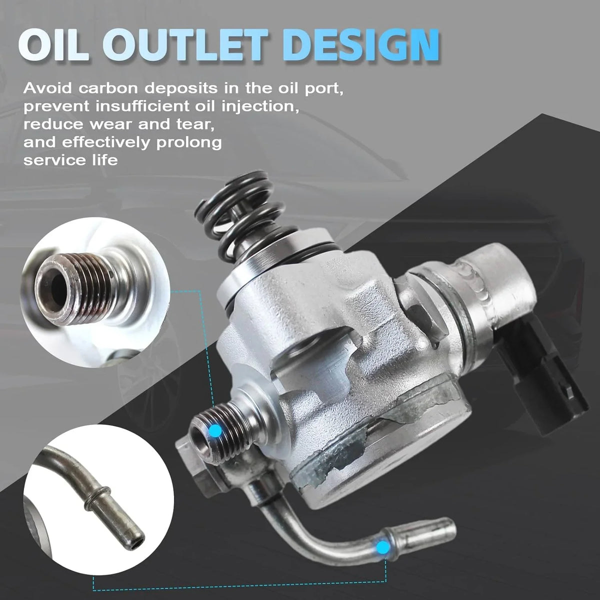 PANGOLIN Fit 3 Mazda Replacement Pressure 2.5L PE18-20-3F0, FI1557, Pump 2018 Parts, 2014 Engine 2016 2015 for PE19-20-3F0 OE Fuel High 6 M73131 2017 PE18-20-3F0A, CX-5