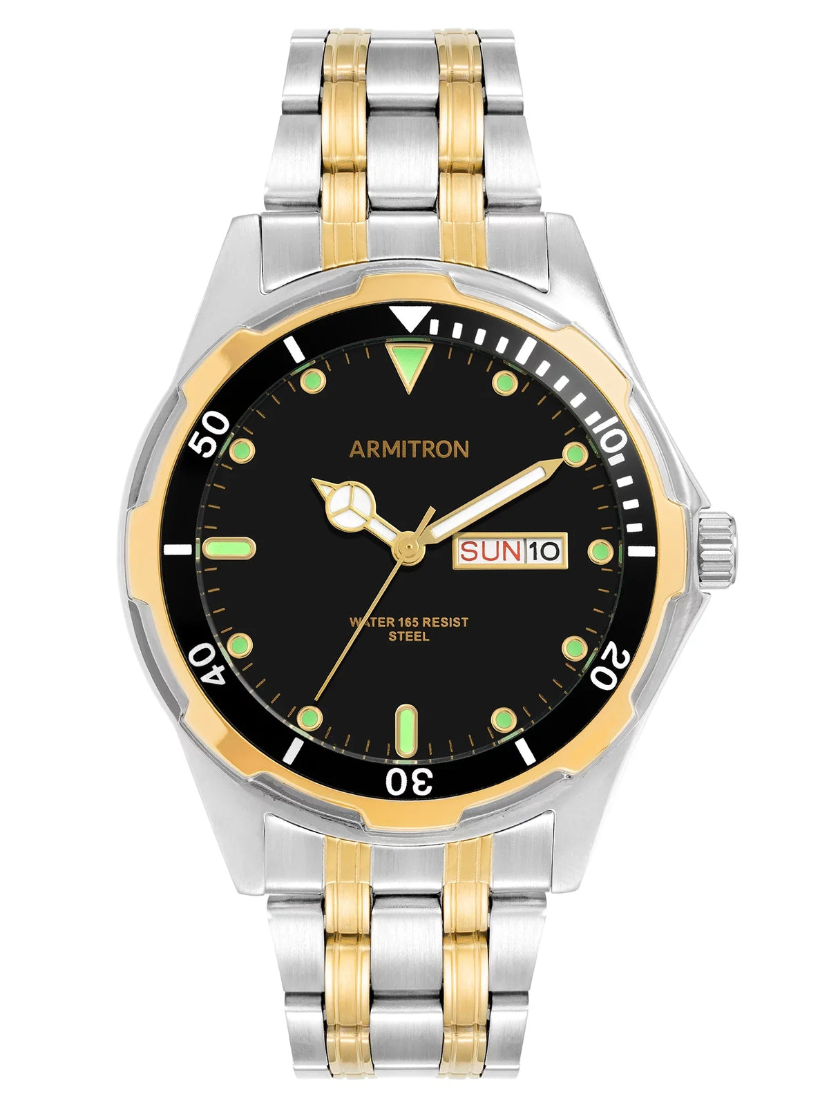 Black Tone Men's Round Dial Watch Armitron Casual Two