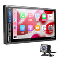 Carplay, Compatiable with Player Din Radio Inch Camera Auto, Double Corehan Apple Screen Bluetooth Car Mirror Touch Multimedia Link IPS Android Stereo Car with 7 Backup Complimentary -