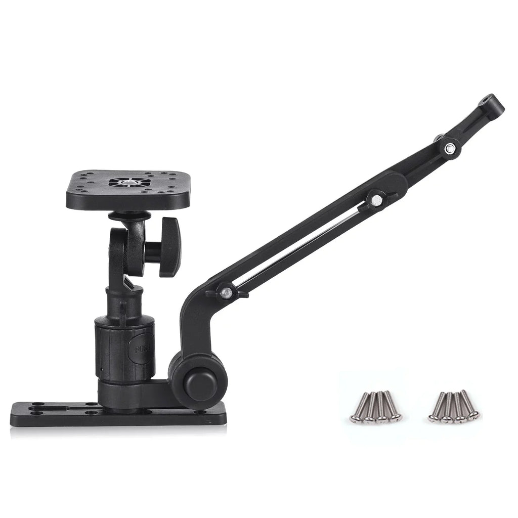 Transducer Boat Durable Finder Mounting Arm, 360 Degree Adapter, Base Tomshoo Fish Mount Swivel Kayak