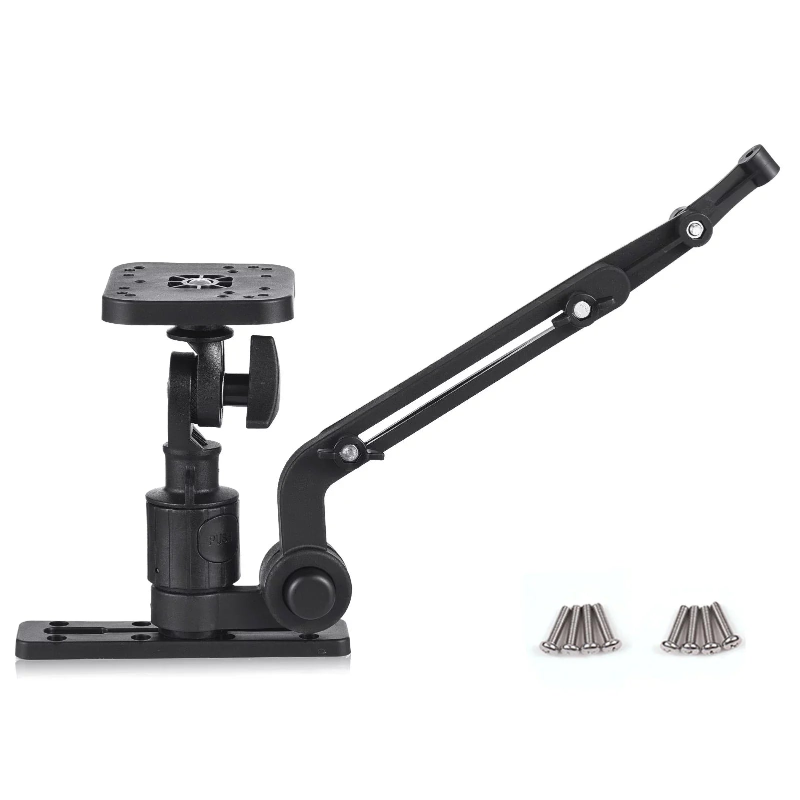 Transducer Boat Durable Finder Mounting Arm, 360 Degree Adapter, Base Tomshoo Fish Mount Swivel Kayak