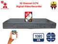 for Security Recorder Video HD 4TB Channel Drive Recording DVR Camera for with 32 Hard Access Evertech Surveillance Easy H.265 Remote