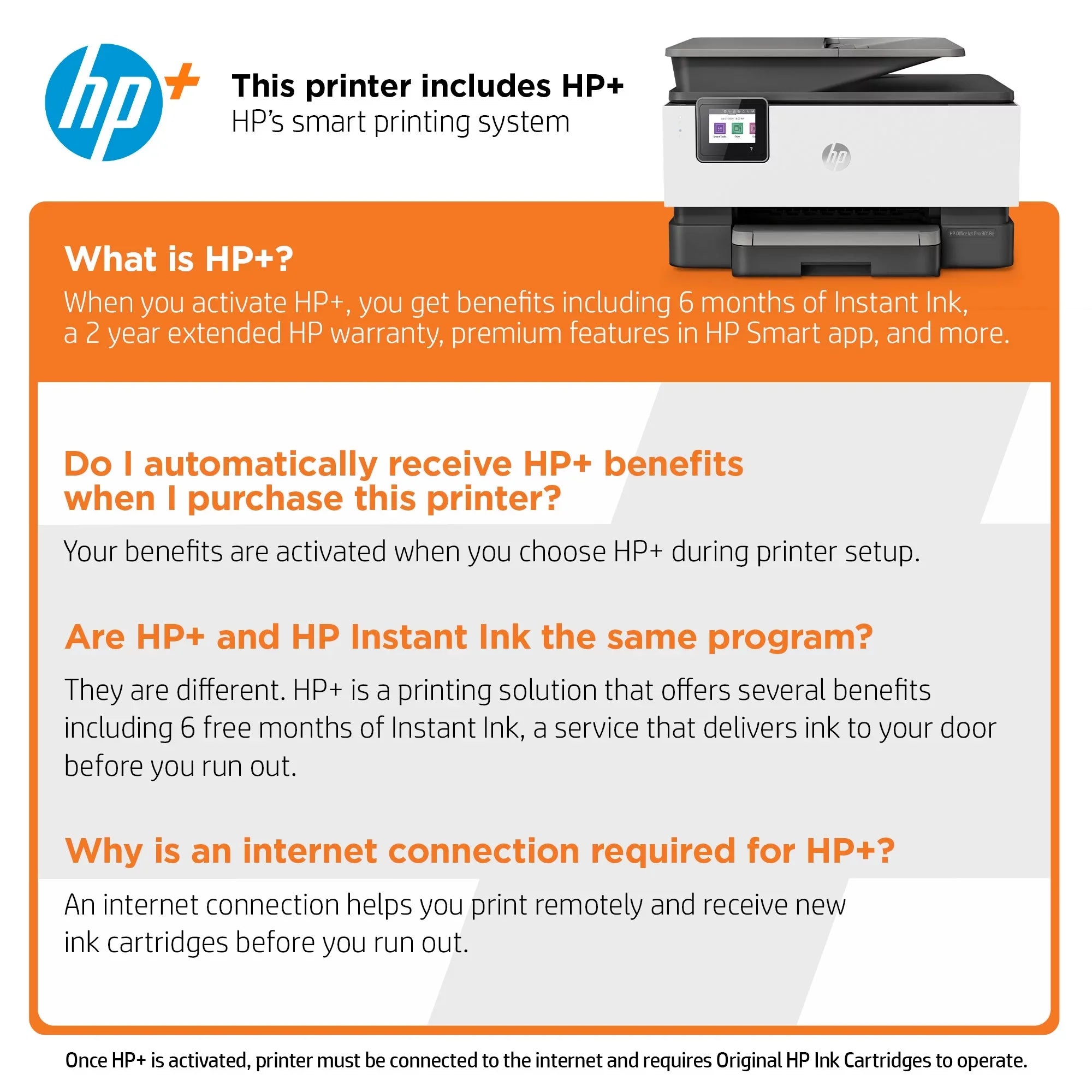 Inkjet OfficeJet All-in-One Wireless Printer Color HP 9018e Pro