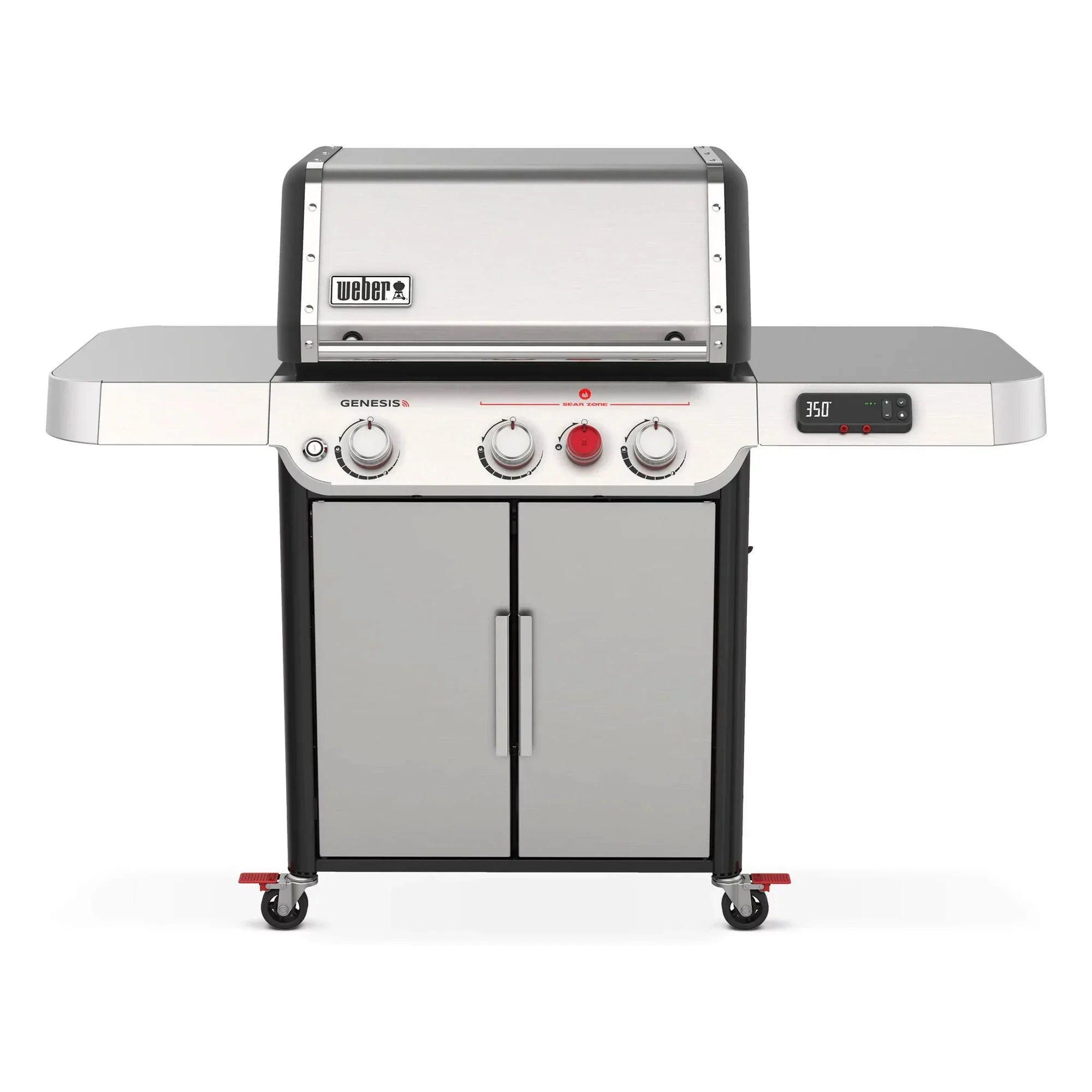 Steel Grill in Propane Technology Grilling Weber Genesis Gas Smart Stainless 3-Burner SX-325s with Smart Connect