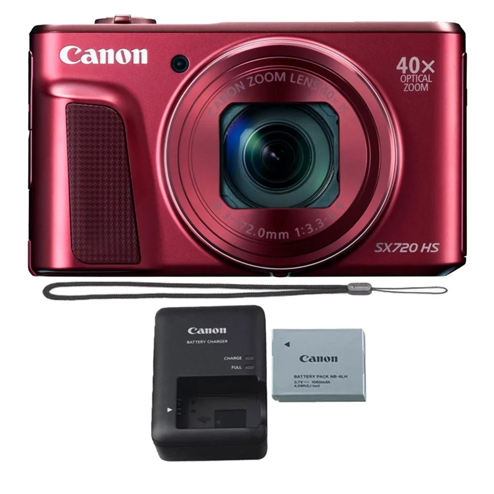 Canon 20.3MP Shoot Built-In Wifi 40X and SX720 NFC Full Point / Red Digital HD Zoom HS 1080p PowerShot Camera