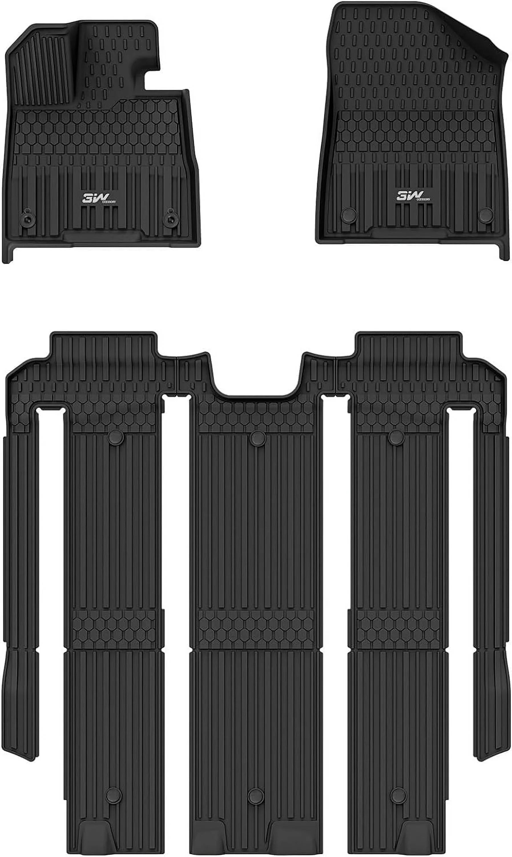 Mats for Car Liner weather Sienna fit seat Floor 7 2021-2024 Sienna TPE Floor 3W Seat Toyota All 7