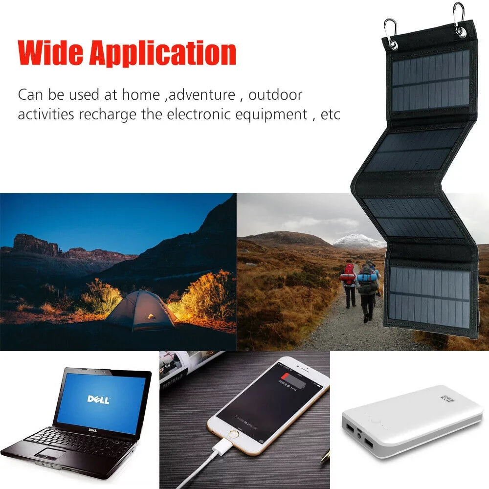 Waterproof Bank Phone Fishing Solar Phone Outdoors Charger Power Hiking Solar for Emergency Charger Camping Panel Portable Solar 80W