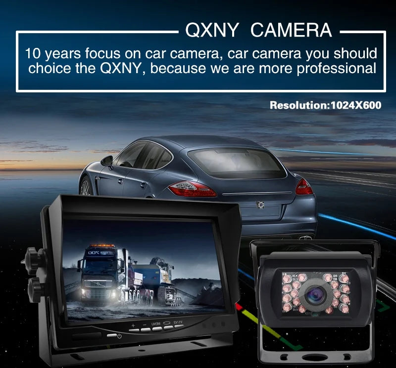 Rear Vision Wireless 7inch Car + HD Monitor Night Backup View System Parking Camera