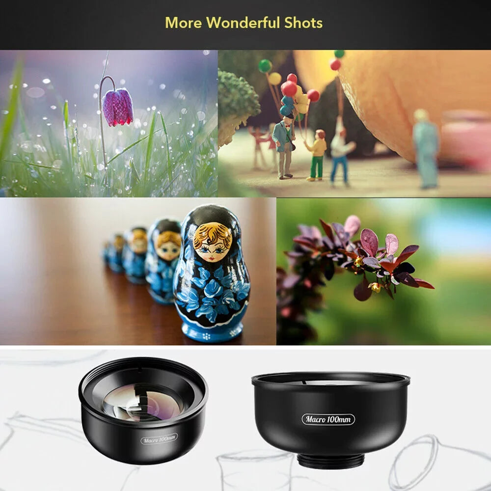 Coated Macro Multi-Layer Lens Shooting Aluminum Camera 40MM-70MM 4K Alloy HD External Accessory Optical Clip Distance Detachable Cellphone Lens