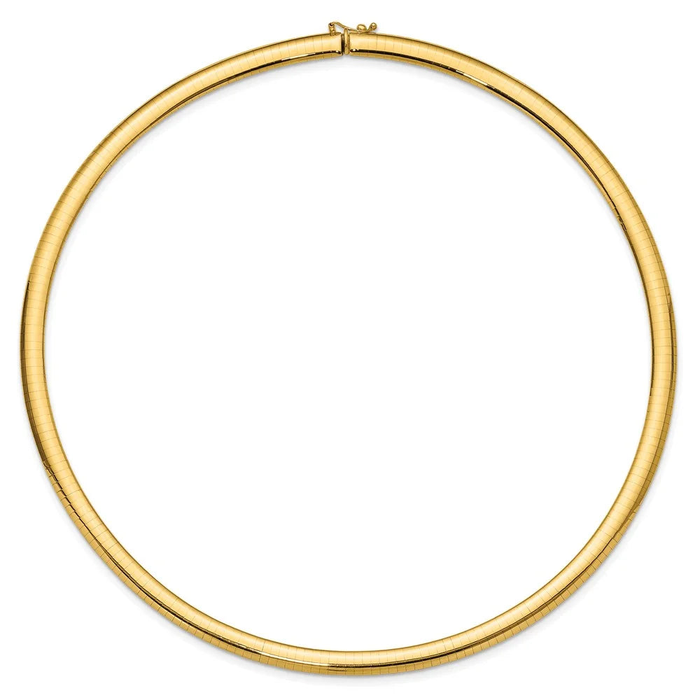 Lightweight 6mm 14k Necklace Omega QODL6-18