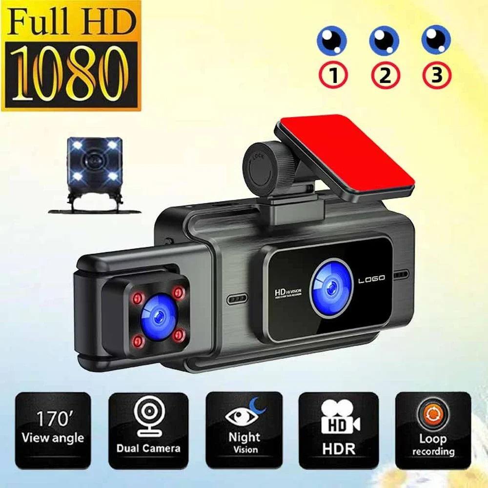 Recorder Interconnection Clear Video Car Recorder Rearview Wide Car Camera Mirror Car WIFI Dcenta Parking Cam Safety Angle Auto Dash Camcorder Driving Recording