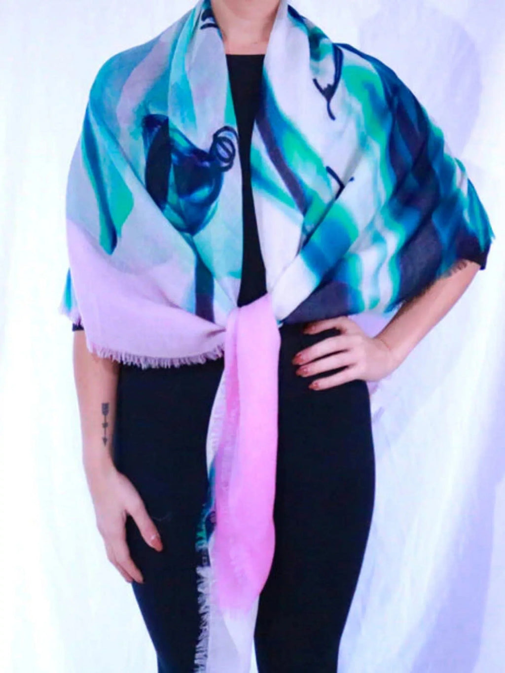 100% Cashmere Lightweight Paul - by Scarf Cheung Amazon Orchids James