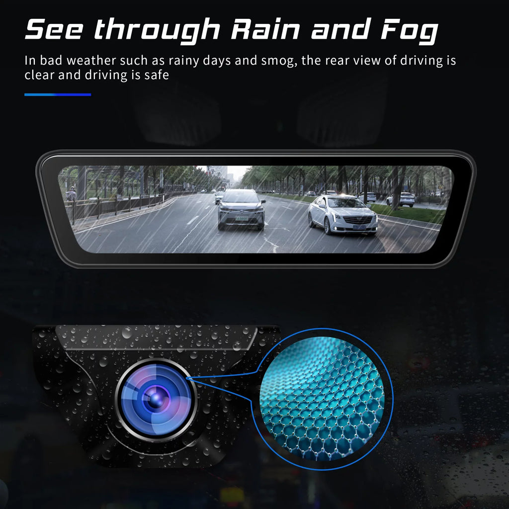 Truck inch Full Rear Dual Back View Smart 1080P Cameras Mirror Dash Camera Streaming Front Camera Touchscreen Rear 9.35 Car HD View